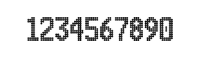 7×13数字点阵字体 ddN713BA0332