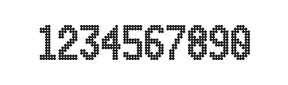 7×13数字点阵字体 ddN713BA0333