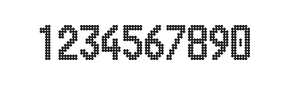 7×13数字点阵字体 ddN713BA0334