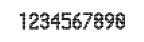7×13数字点阵字体 ddN713BA0340