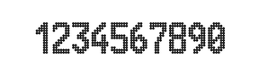 7×13数字点阵字体 ddN713BA0342
