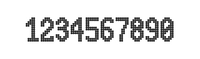 7×13数字点阵字体 ddN713BA0347