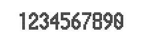 7×13数字点阵字体 ddN713BA0357