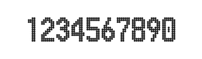7×13数字点阵字体 ddN713BA0361