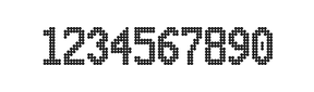 7×13数字点阵字体 ddN713BA0366
