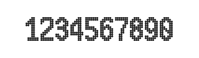 7×13数字点阵字体 ddN713BA0368