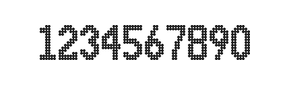 7×13数字点阵字体 ddN713BA0369