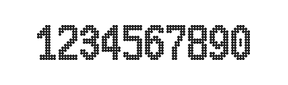 7×13数字点阵字体 ddN713BA0370