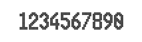 7×13数字点阵字体 ddN713BA0371