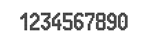 7×13数字点阵字体 ddN713BA0374