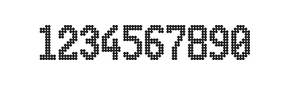 7×13数字点阵字体 ddN713BA0377