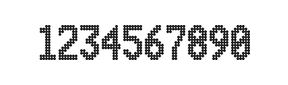 7×13数字点阵字体 ddN713BA0387