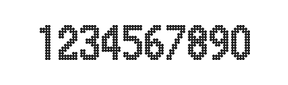 7×13数字点阵字体 ddN713BA0388