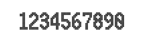 7×13数字点阵字体 ddN713BA0389