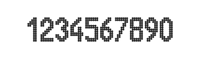 7×13数字点阵字体 ddN713BA0391