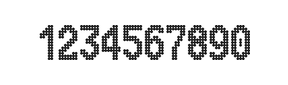7×13数字点阵字体 ddN713BA0392