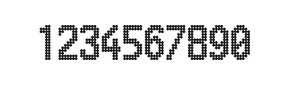 7×13数字点阵字体 ddN713BA0397