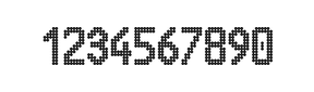 7×13数字点阵字体 ddN713BA0406