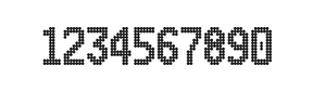 7×13数字点阵字体 ddN713BA0411