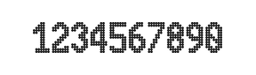7×13数字点阵字体 ddN713BA0413
