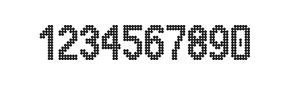 7×13数字点阵字体 ddN713BA0420