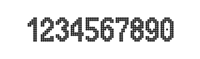 7×13数字点阵字体 ddN713BA0423