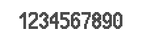 7×13数字点阵字体 ddN713BA0428