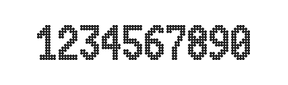 7×13数字点阵字体 ddN713BA0429