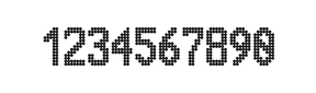 7×13数字点阵字体 ddN713BA0433