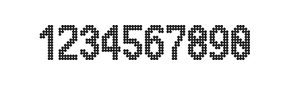 7×13数字点阵字体 ddN713BA0437