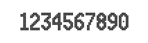 7×13数字点阵字体 ddN713BA0441