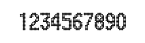 7×13数字点阵字体 ddN713BA0448