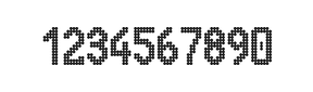 7×13数字点阵字体 ddN713BA0449