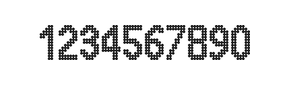 7×13数字点阵字体 ddN713BA0452
