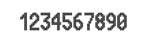 7×13数字点阵字体 ddN713BA0456