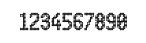 7×13数字点阵字体 ddN713BA0457