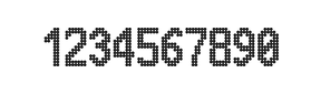 7×13数字点阵字体 ddN713BA0467