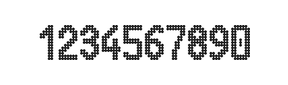 7×13数字点阵字体 ddN713BA0470