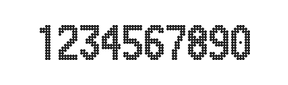 7×13数字点阵字体 ddN713BA0473