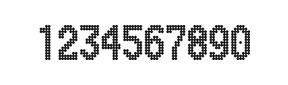7×13数字点阵字体 ddN713BA0475
