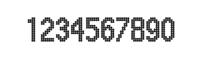 7×13数字点阵字体 ddN713BA0476