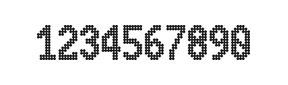 7×13数字点阵字体 ddN713BA0482