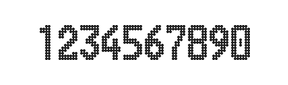 7×13数字点阵字体 ddN713BA0487