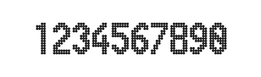 7×13数字点阵字体 ddN713BA0489