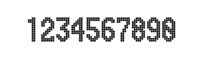 7×13数字点阵字体 ddN713BA0491