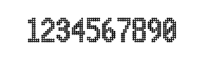 7×13数字点阵字体 ddN713BA0493