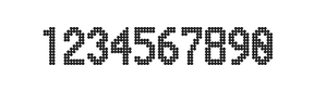 7×13数字点阵字体 ddN713BA0494