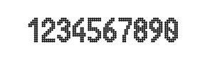 7×13数字点阵字体 ddN713BA0497