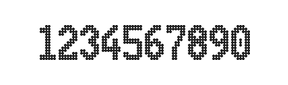 7×13数字点阵字体 ddN713BA0498