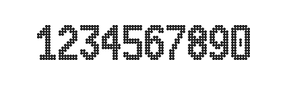 7×13数字点阵字体 ddN713BA0499